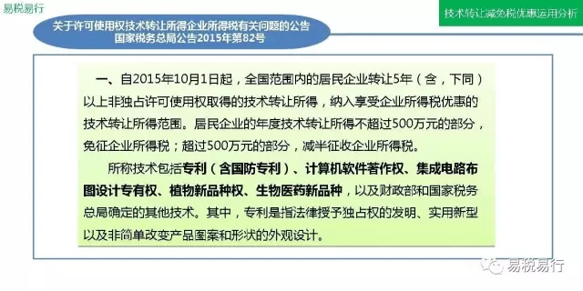 技術(shù)轉(zhuǎn)讓減免稅優(yōu)惠運(yùn)用分析(上篇) 技術(shù)轉(zhuǎn)讓減免稅優(yōu)惠運(yùn)用分析(上篇)